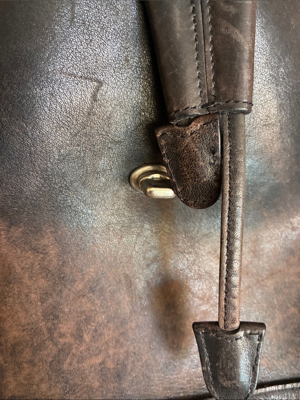 Vintage Coach Leather Backpack Broken Zipper please read! - Picture 10 of 11